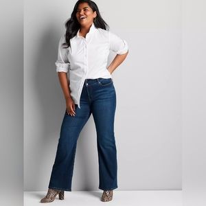 Lane Bryant High Rise Boot Cut Jeans Tighter Tummy Flex Magic Waistband Size 22